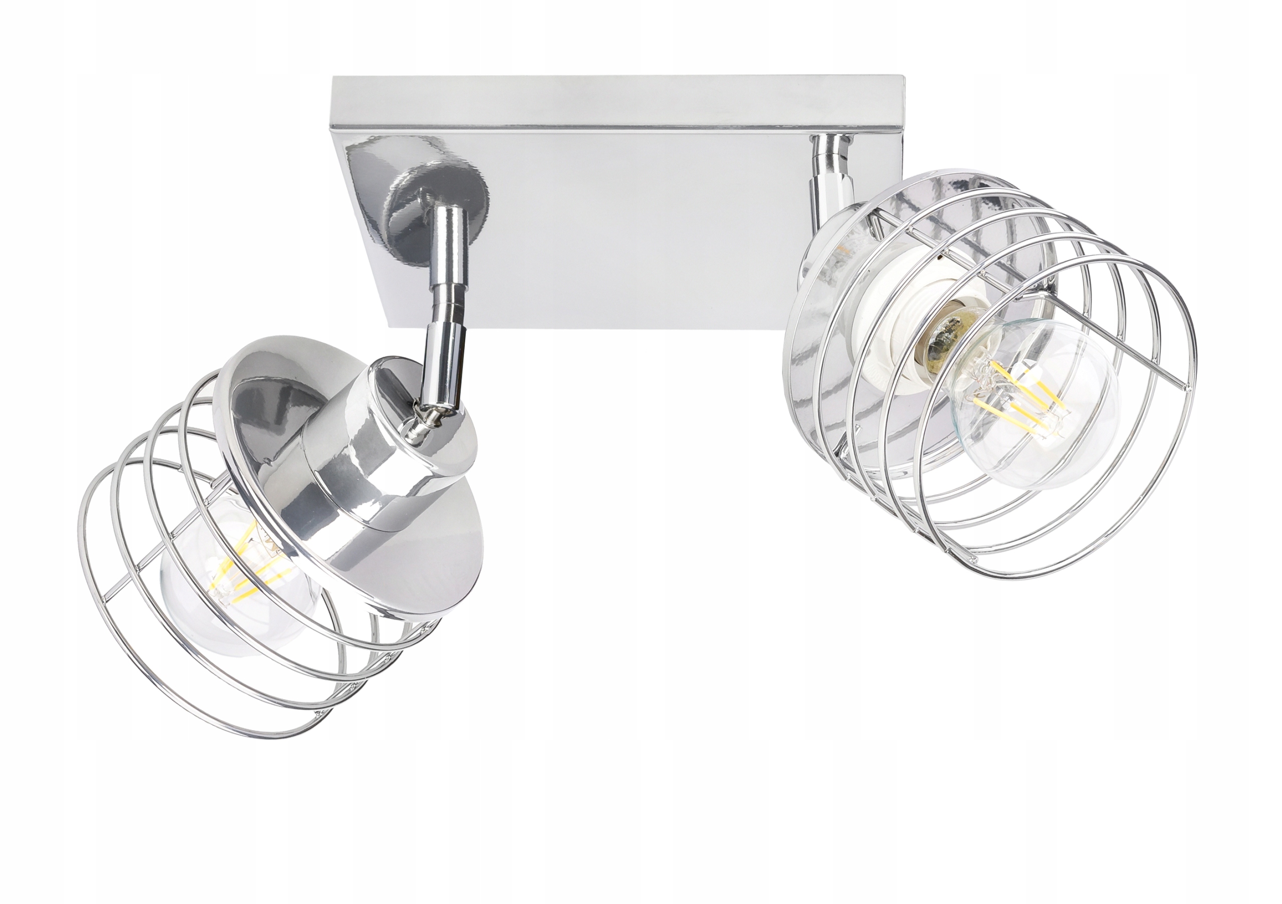 Lampa stropní svítidlo lustr pohyb loft stínidlo drát chrom