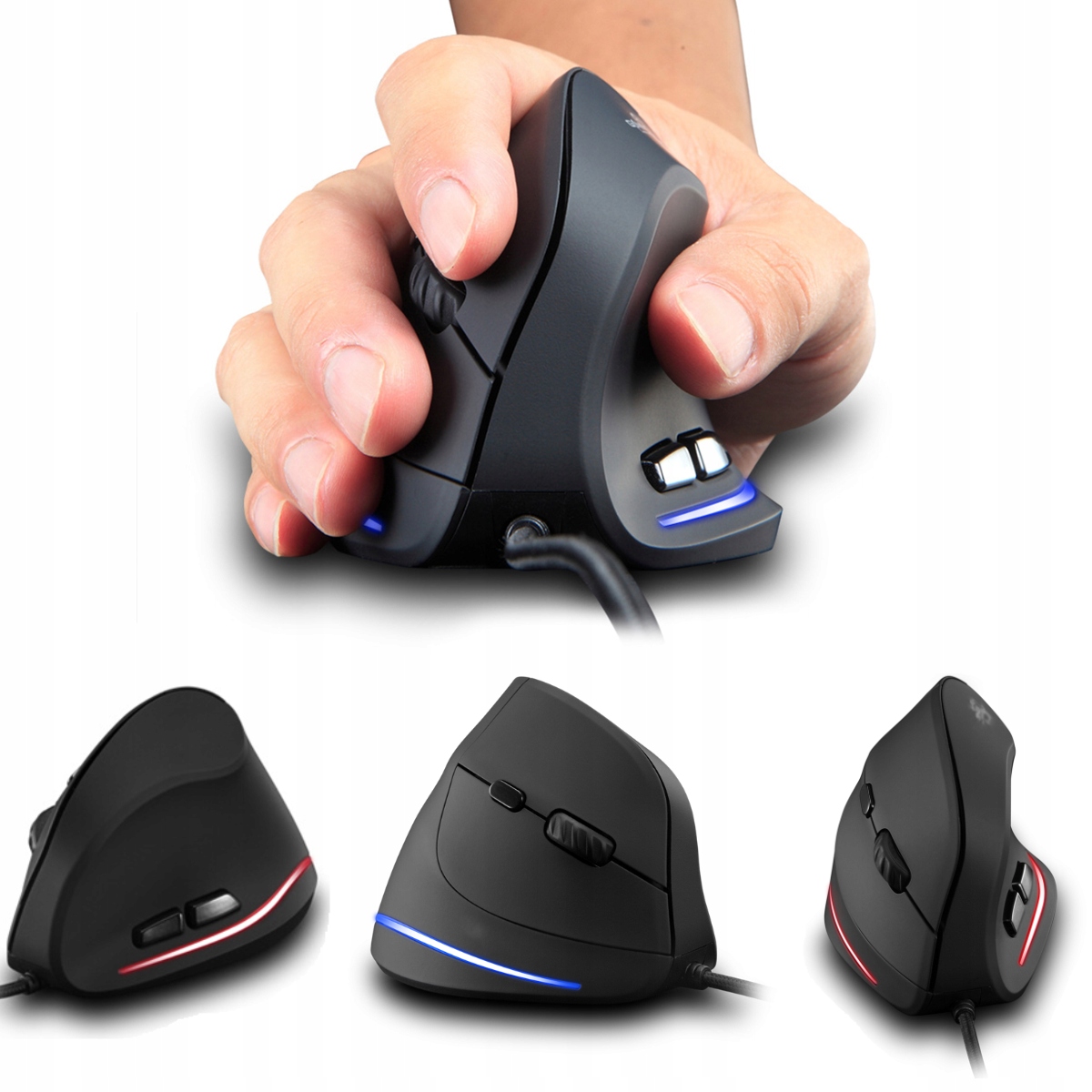 

Mysz Pionowa Wertykalna Led Gamingowa Ergonomiczna