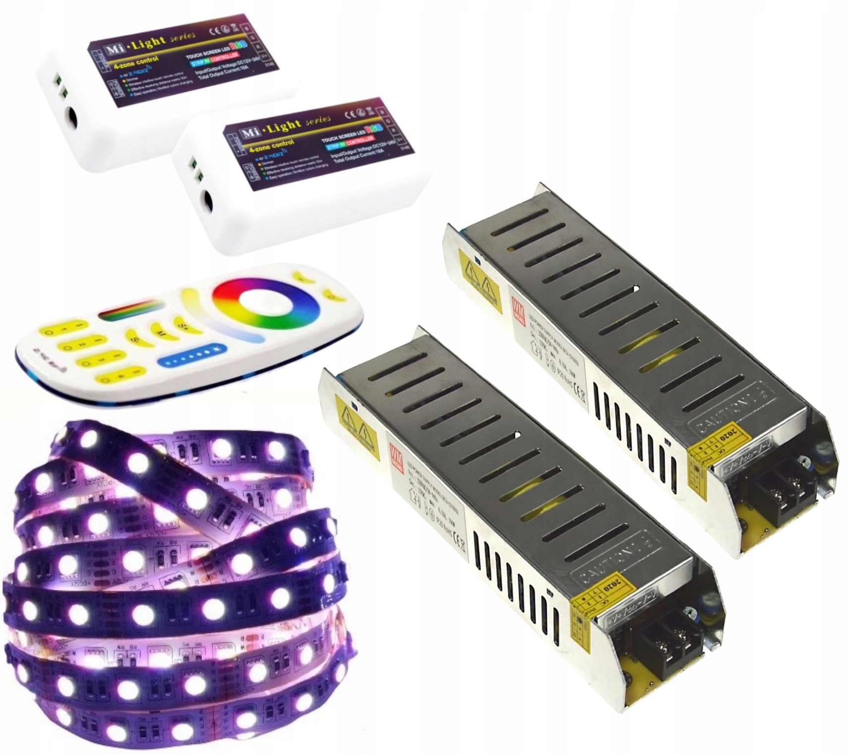 Sada Led pásků Rgbw 4v1, barva bílá Mi-light, podsvícení stropu 20 m