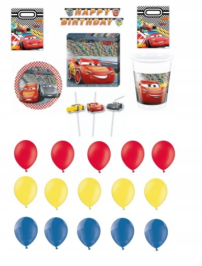 

Zestaw Urodzinowy Cars 3 samochody