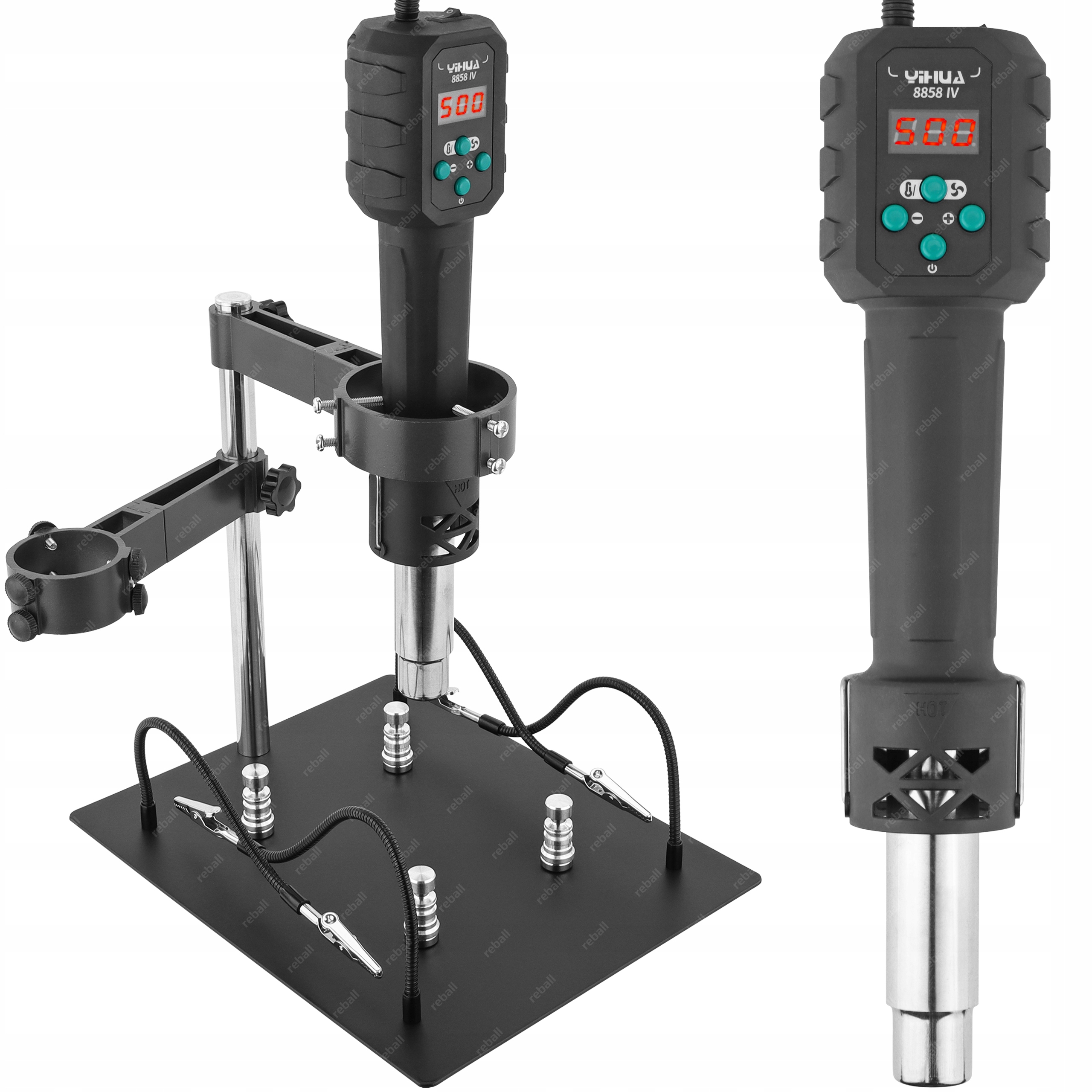 Sada Držáků RT0416 Hot Air Yihua 8858-IV Třetí Ruka Stojan Na Pažbu Pcb