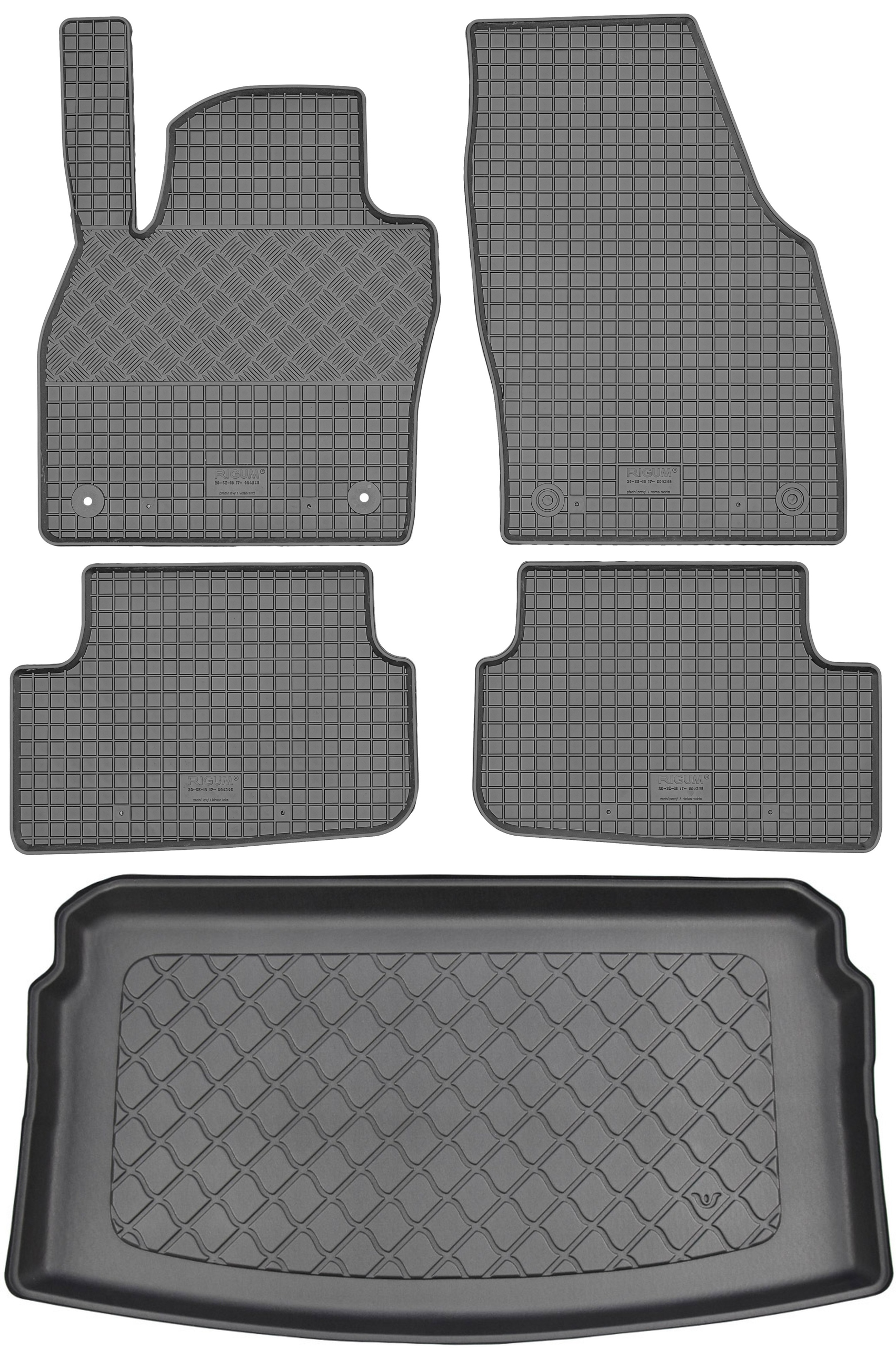 Volkswagen Polo VI 2G Aw Hatchback od roku 2017 Sada Koberce batožinový priestor