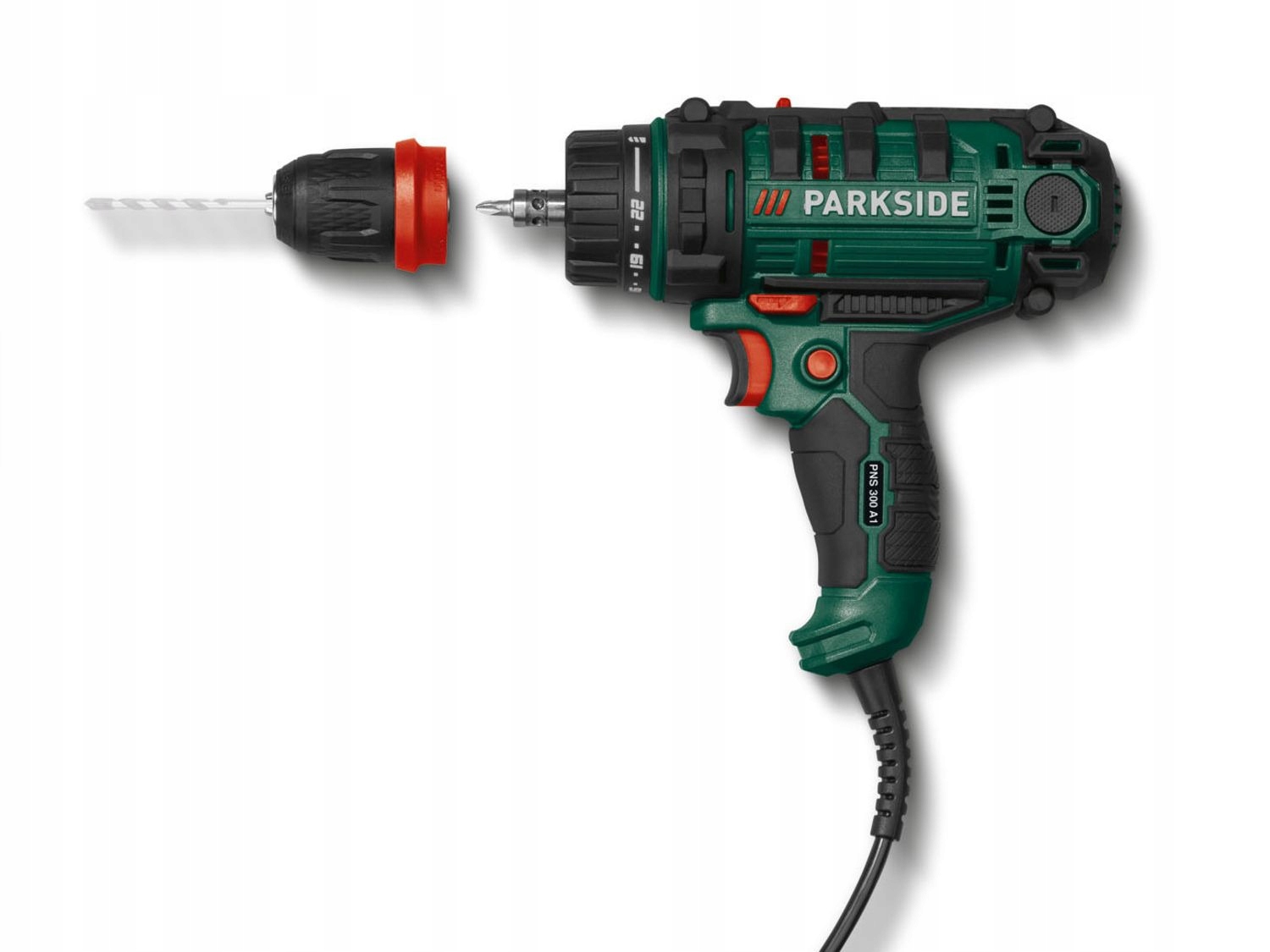 Wiertarko-wkrętarka z 2-biegową przekładnią Parkside Pns 300W 40 Nm