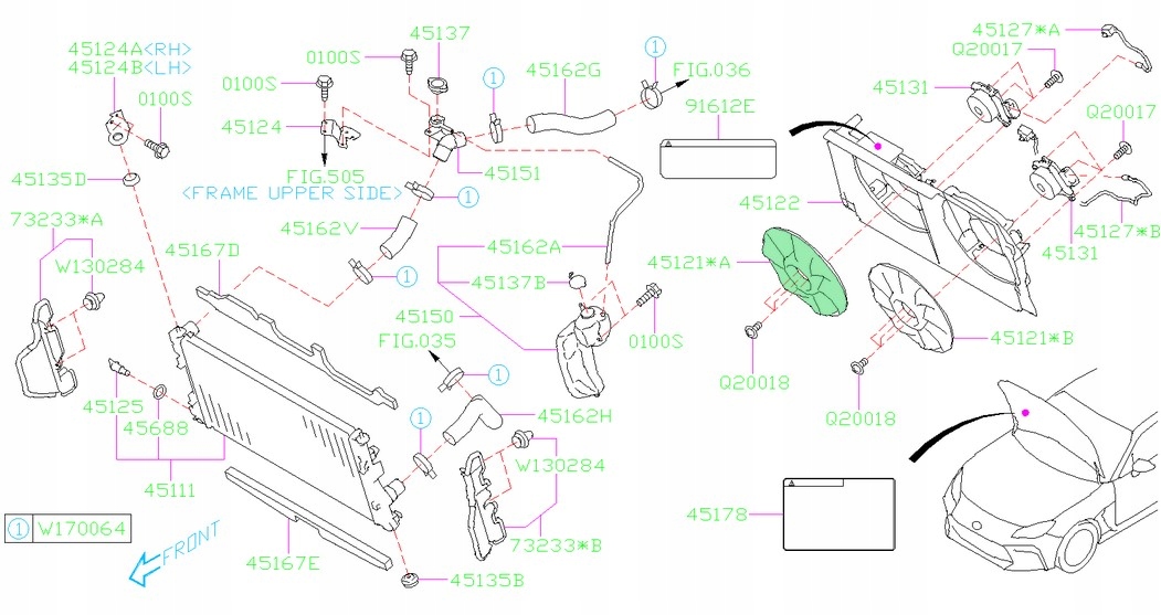 45121CC000 - ПРОПЕЛЛЕР ВЕНТИЛЯТОРА SUBARU BRZ 2.4 USA 2022-