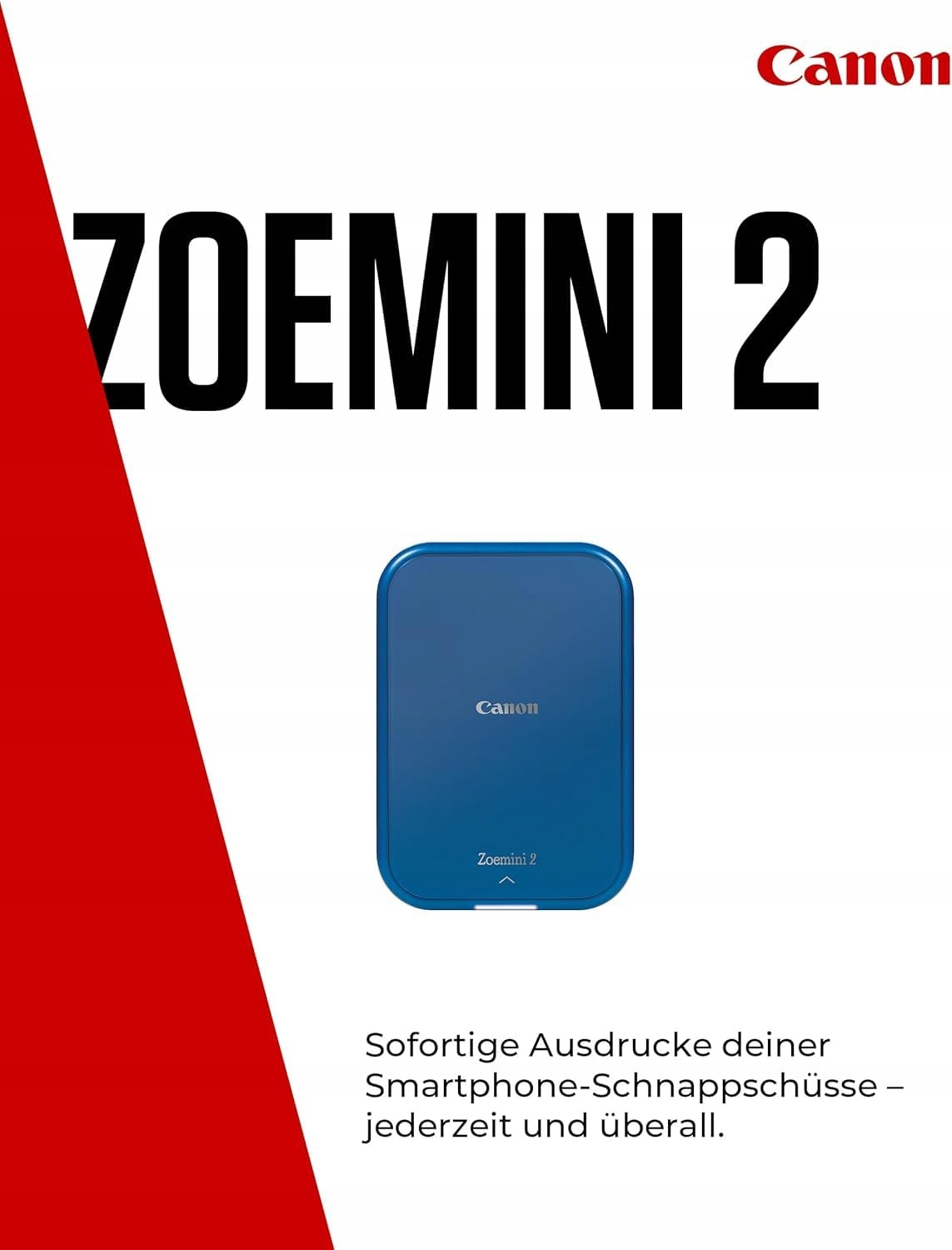 CANON Zoemini 2 Przenośna Drukarka Zdjęć Bluetooth Smartfon Tablet — miniatura 2