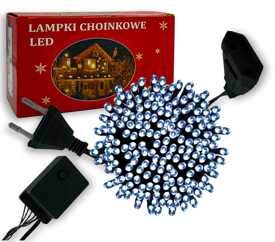 

Lampki Choinkowe 300 Led Zimny Biały Wew/ZEW