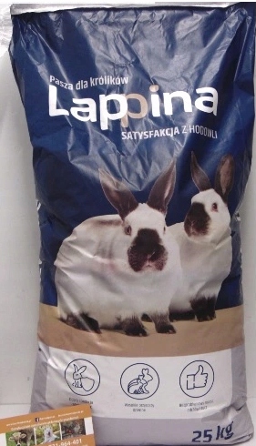 Karma Pasza dla królików zdrowy chów Lappina 25kg Przeznaczenie dla królików