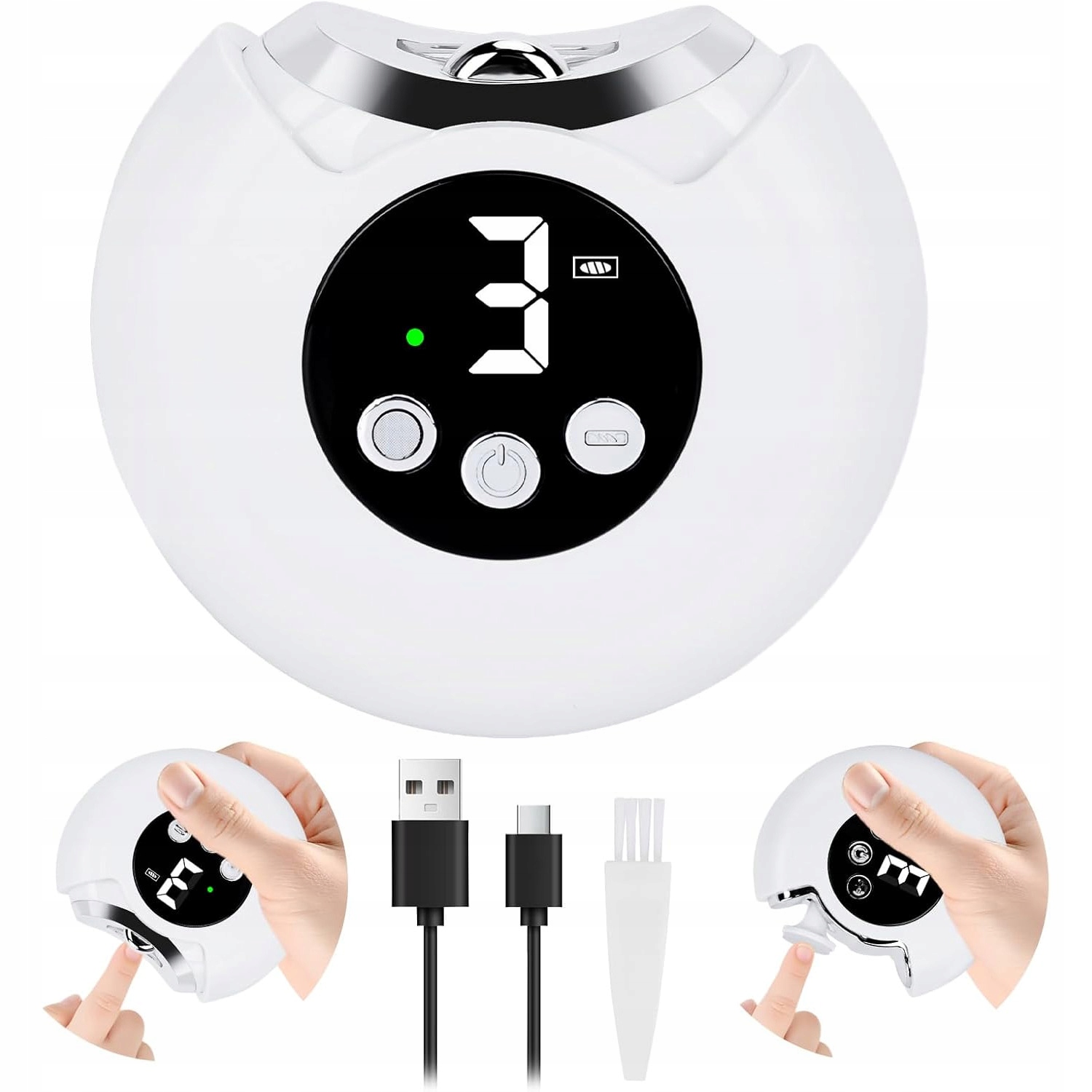 Automatický Led Zastřihovač Nehtů S 3 Rychlostmi Usb S Nádobou