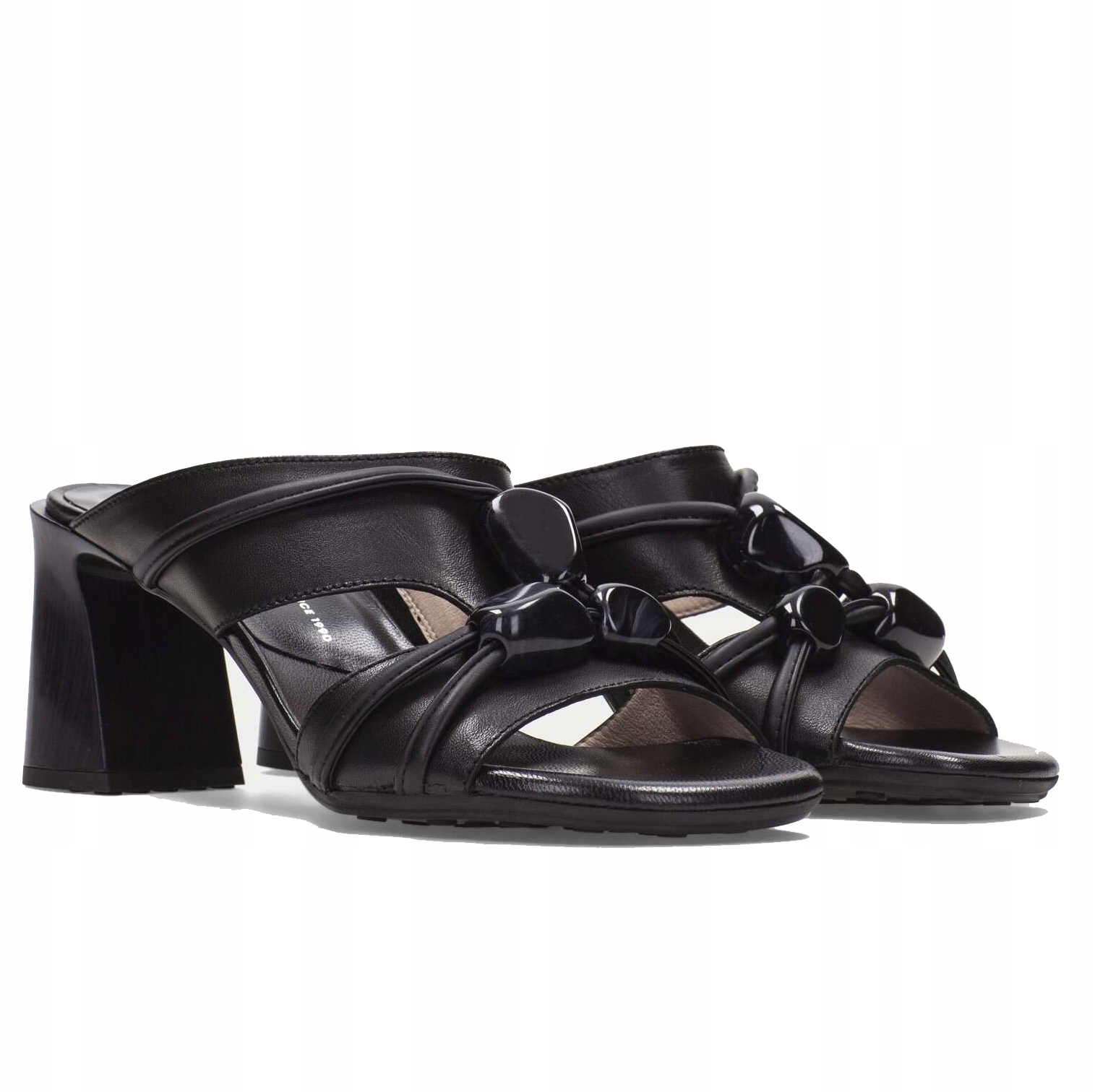 Nazouváky pantofle Hispanitas HV264743 SOHO-V26 Black černé Kůže VEL.38