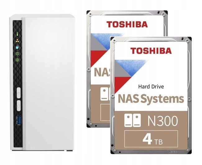 

Serwer Nas Qnap TS-233 2GB 2 x 4TB Toshiba N300
