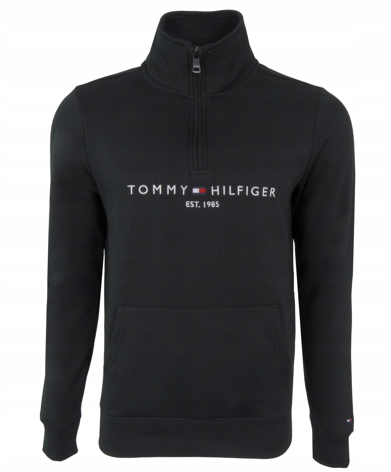 Tommy Hilfiger pánská mikina, částečně na zip, černá, Xs