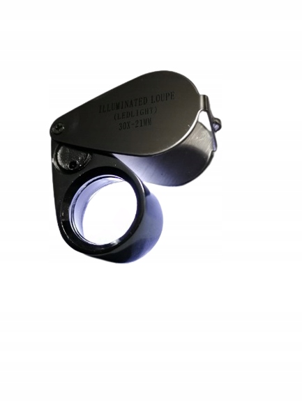 

Lupa Jubilerska 30 x 21 mm Led szkło,metal New