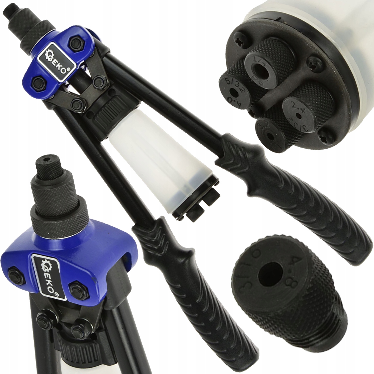 NITOWNICA DŹWIGNIOWA RĘCZNA GEKO 2.4-6.4mm 330mm