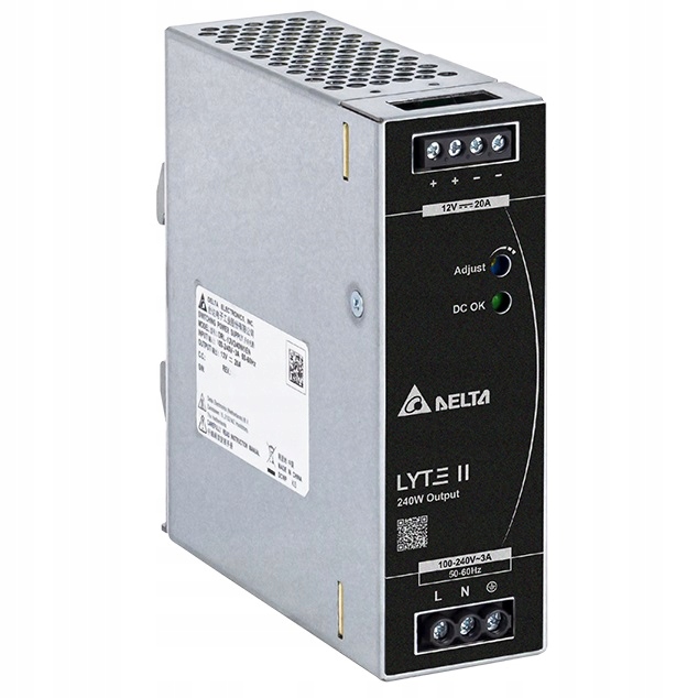 Zasilacz Na Szynę Din 12V 20A 240W Do Rozdzielnicy Taśmy Led Transformator