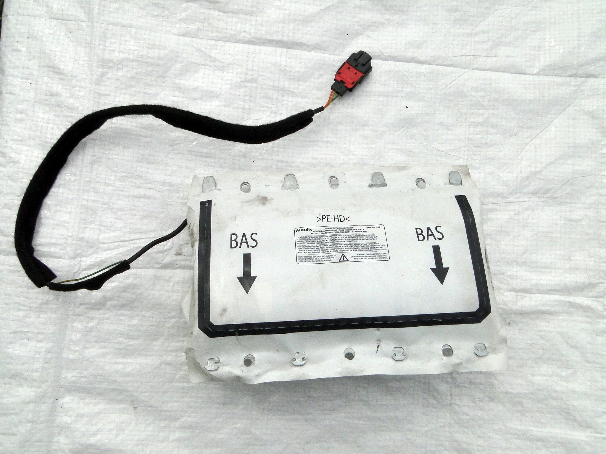 PODUSZKA AIRBAG PASAŻERA CITROEN C4 I 9682165080