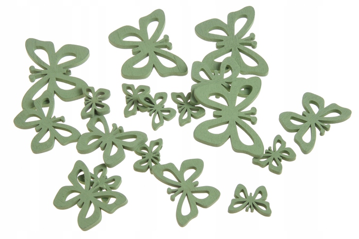 Drewniane wykrawanki - koniki na biegunach białe mix - 2,5cm - 7cm,  18szt    129CAN7827W — 10
