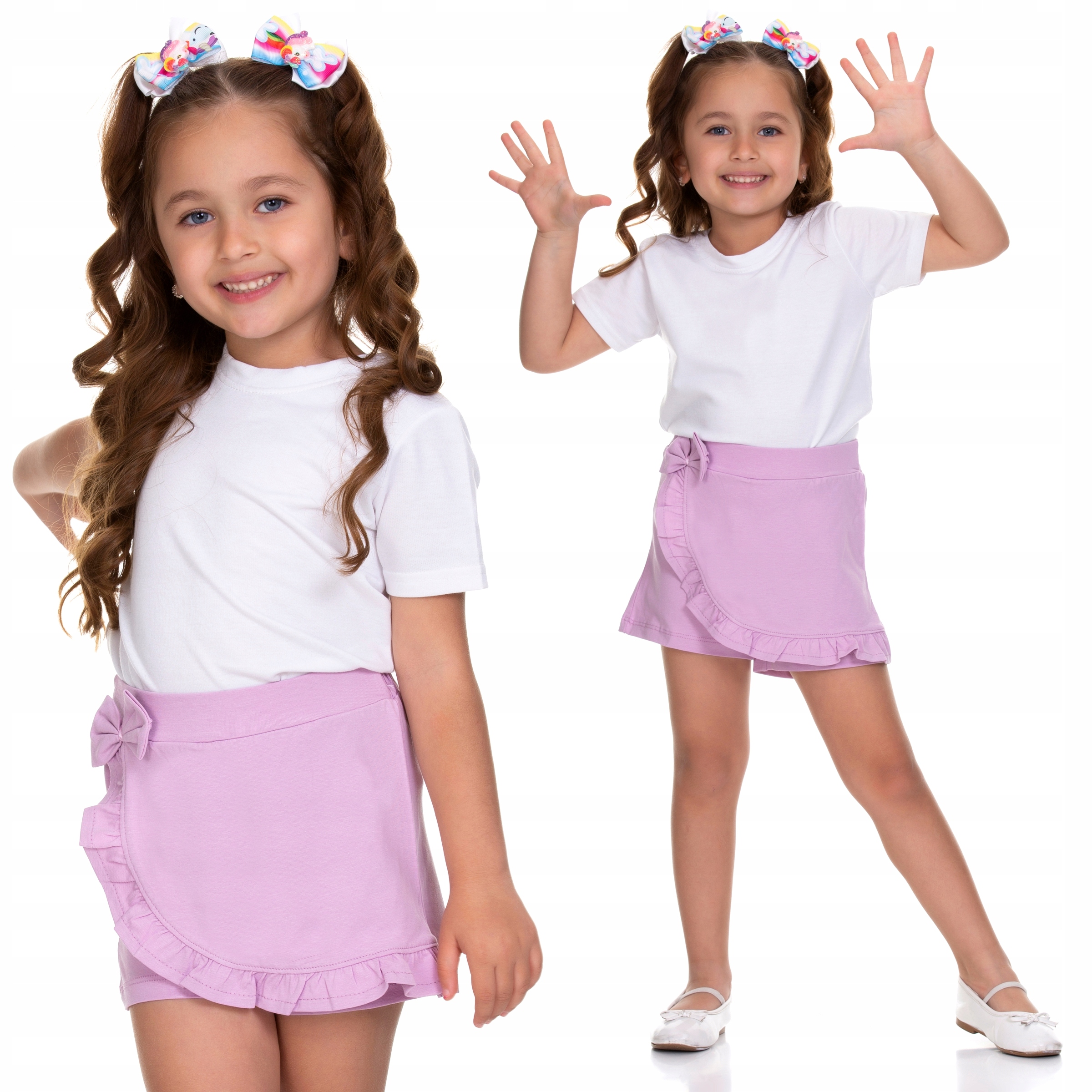 SZORTY Spódnico SPODNIE Kokardka FALBANKA 128 Rozmiar (new) 128 (123 - 128 cm)