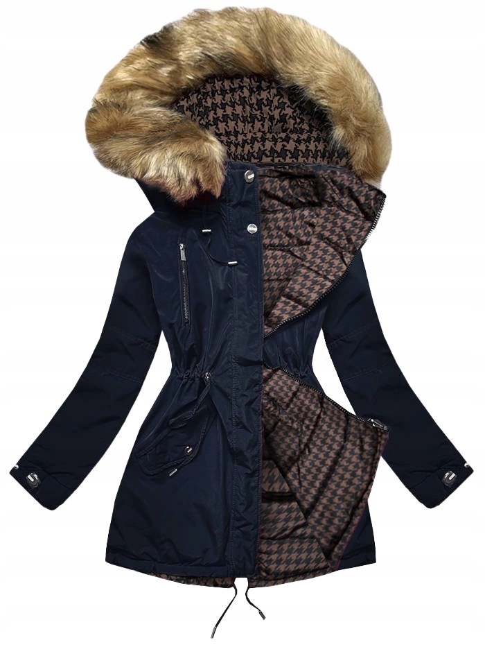 Oboustranná Bunda W557 Námořnická Modrá-hnědá XXL (44)