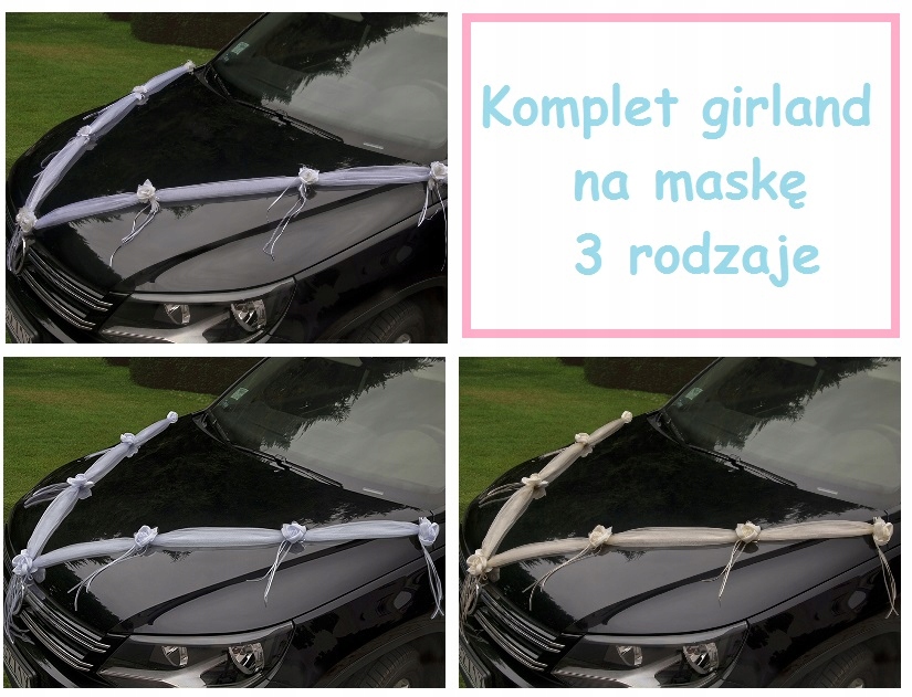 

Dekoracja ślubna na auto dekoracje na samochód