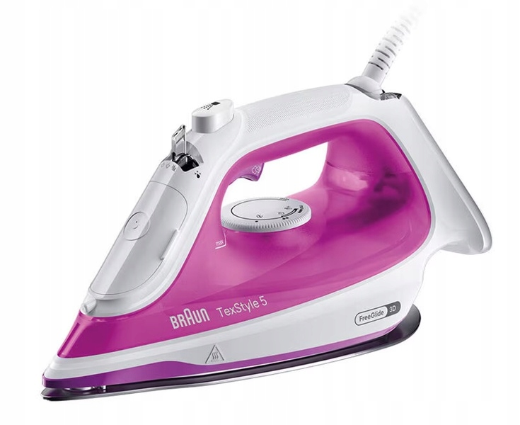 Mocne żelazko parowe 2800W blokada kapania TexStyle 5 Braun SI5225 (nk)