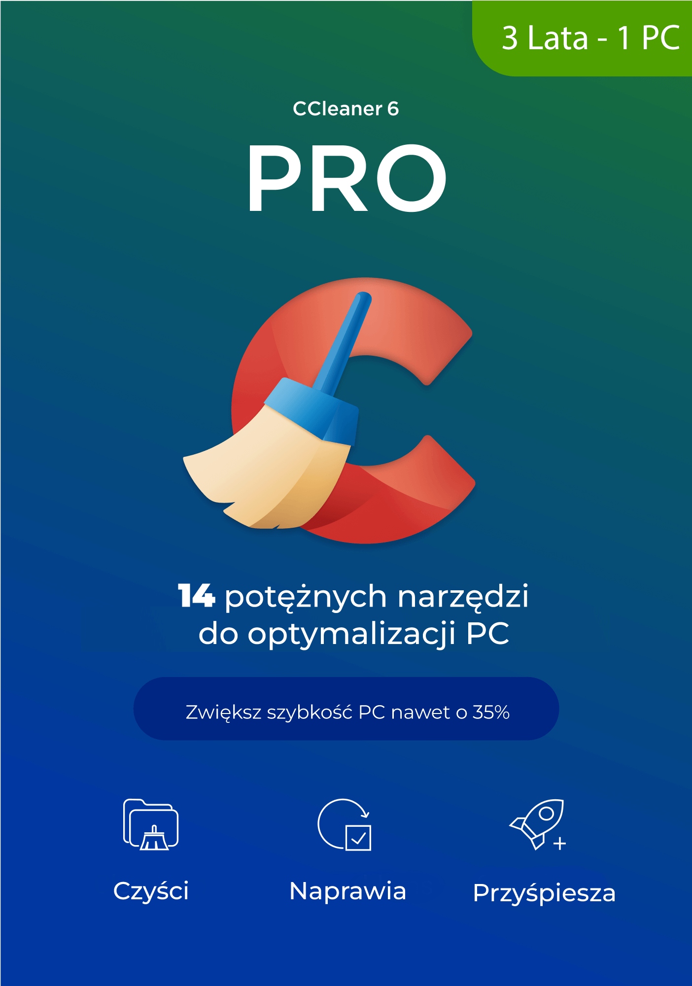 Piriform CCleaner Professional 1 zařízení 36 měsíců Kód klíče Windows