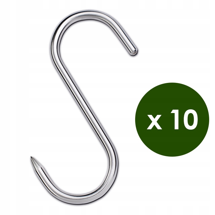 Odolné háky S z nerezové oceli do 125 kg Landig, sada ks