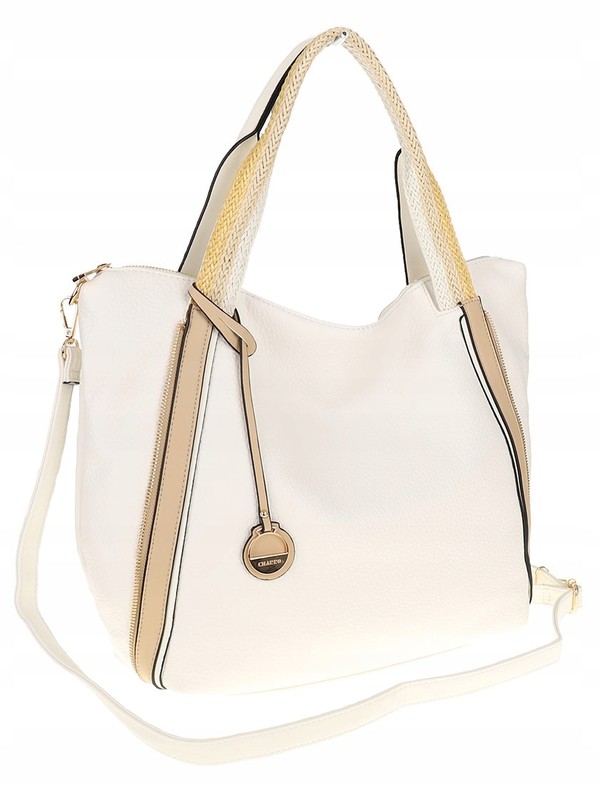 Torebka Damska Włoskiej marki Charro Shopper Listonoszka CH855633 White