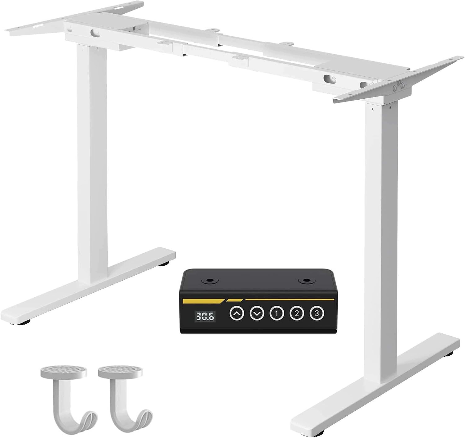 Rám elektrického stolu dvojitý motor rám bílý 120 kg