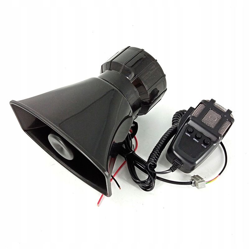 MEGAFON SYRENA TUBA 3 TON SYGNAŁY POLICJA STRAŻ 12V FANFARA SUPER GŁOŚNA