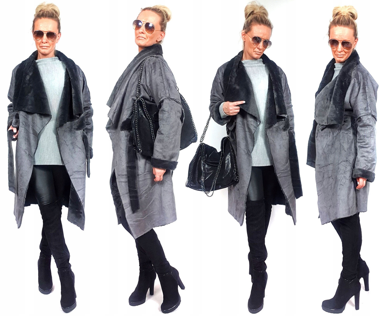 

Płaszczyk Futerko Eko Kożuch Zimowy Futro Luxury