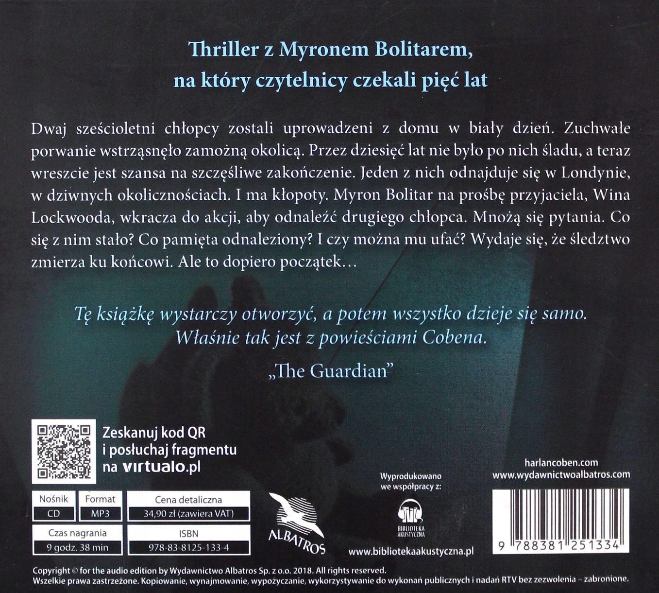 W DOMU - HARLAN COBEN [AUDIOBOOK] Stan opakowania oryginalne