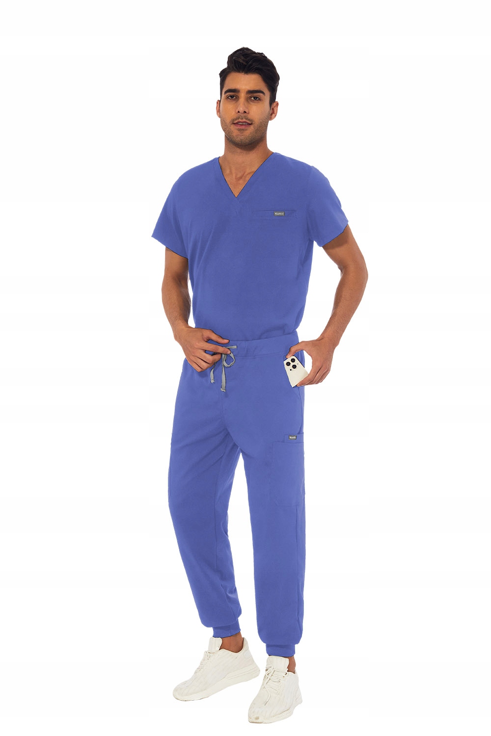 Komplet Medyczny Męski Scrub Uniform Różne Kolory, Błękitny Rozmiar M