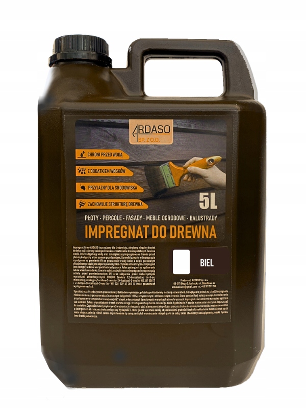 IMPREGNAT farba do drewna 5l BIEL