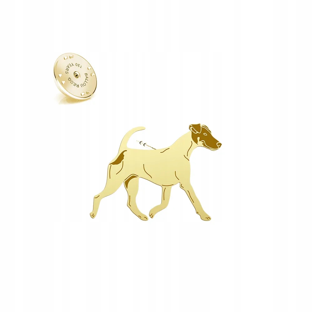 Odznak s Fox Terrier Smooth 925 Šperky Dárek Dedikace Bonus