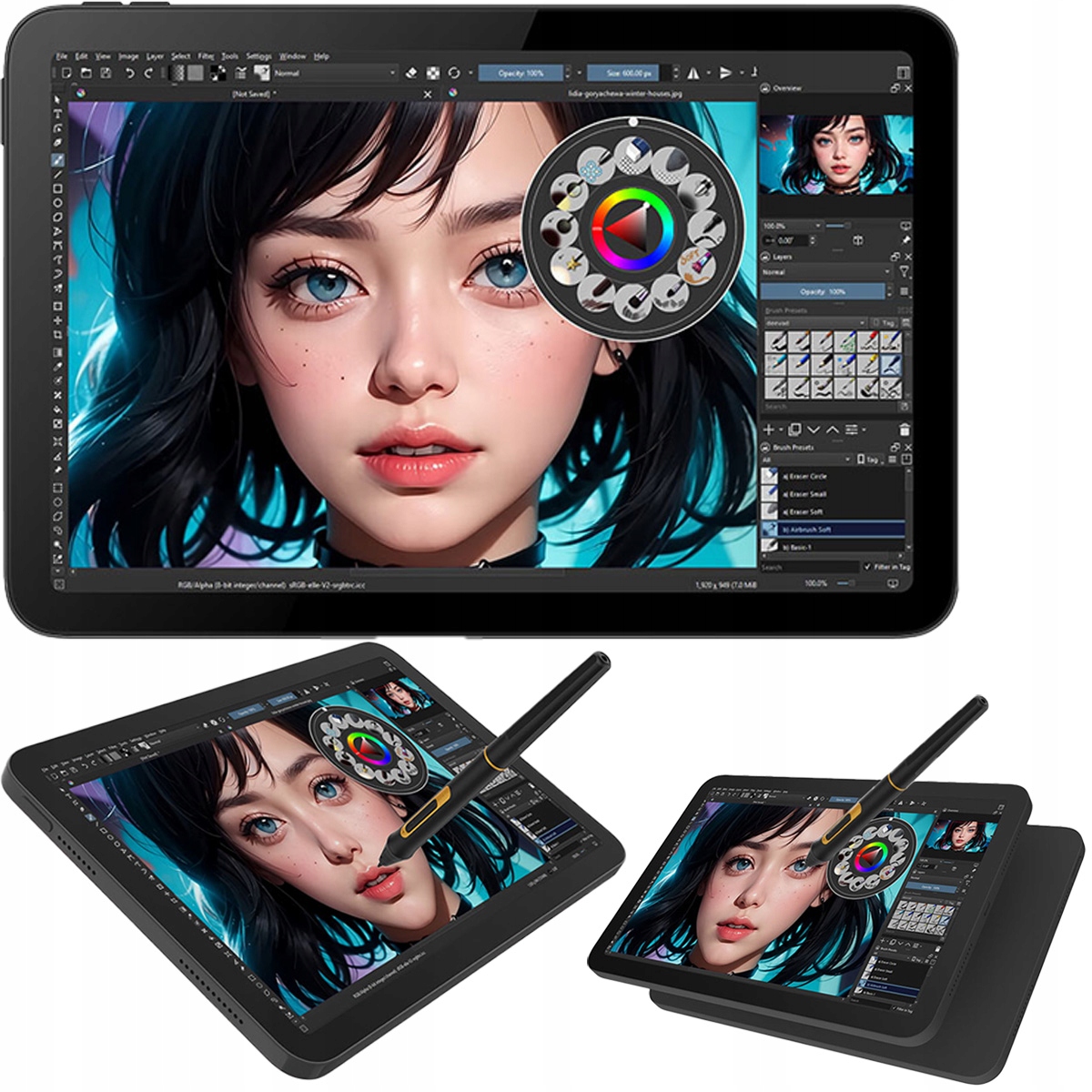 Profesionální grafický Tablet s perem pro počítač Bosto BT-101C Šedý