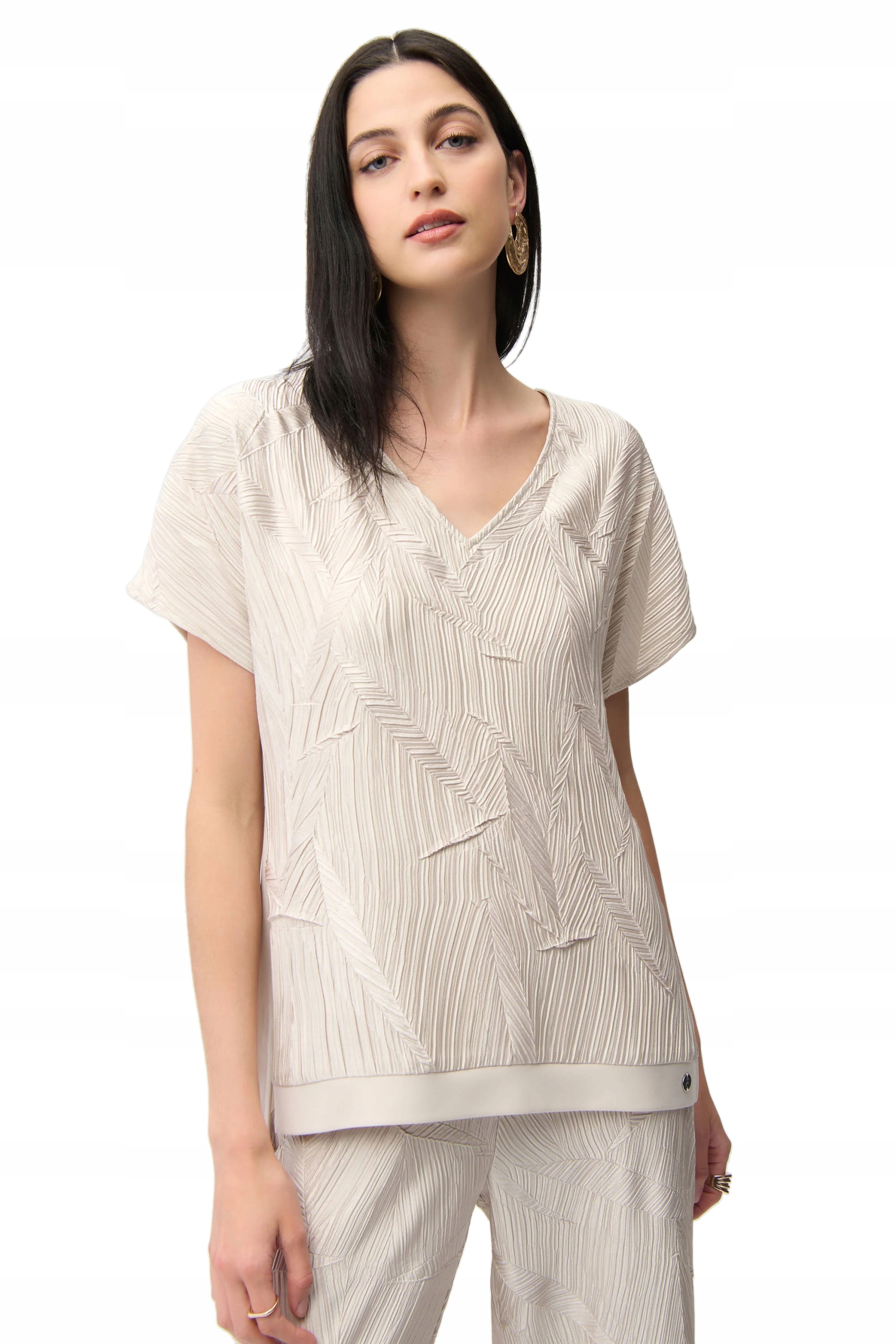 Dámská Elegantní Šedá Dámská Textura A Módní Velikost Joseph Ribkoff 40