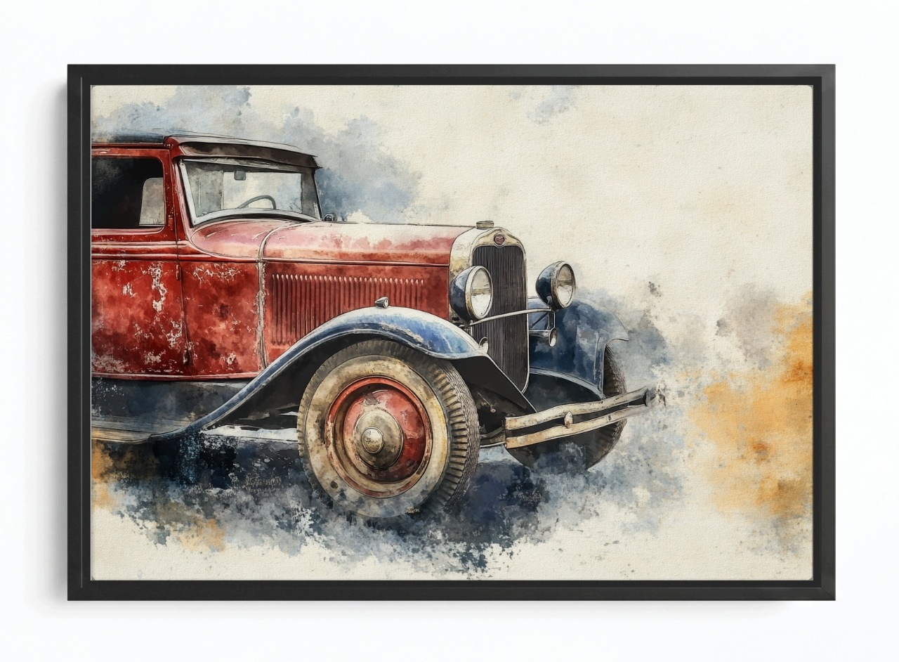 Obraz Rám American Box Auto Oldtimer Zabytek Automobilový Průmysl 60x40