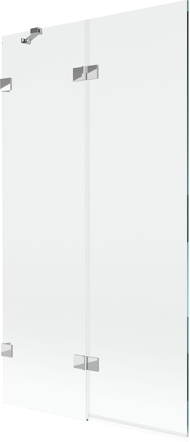 Mexen Lunar vanová zástěna dvoukřídlá levá 100 x 150 cm, transparentní, chr