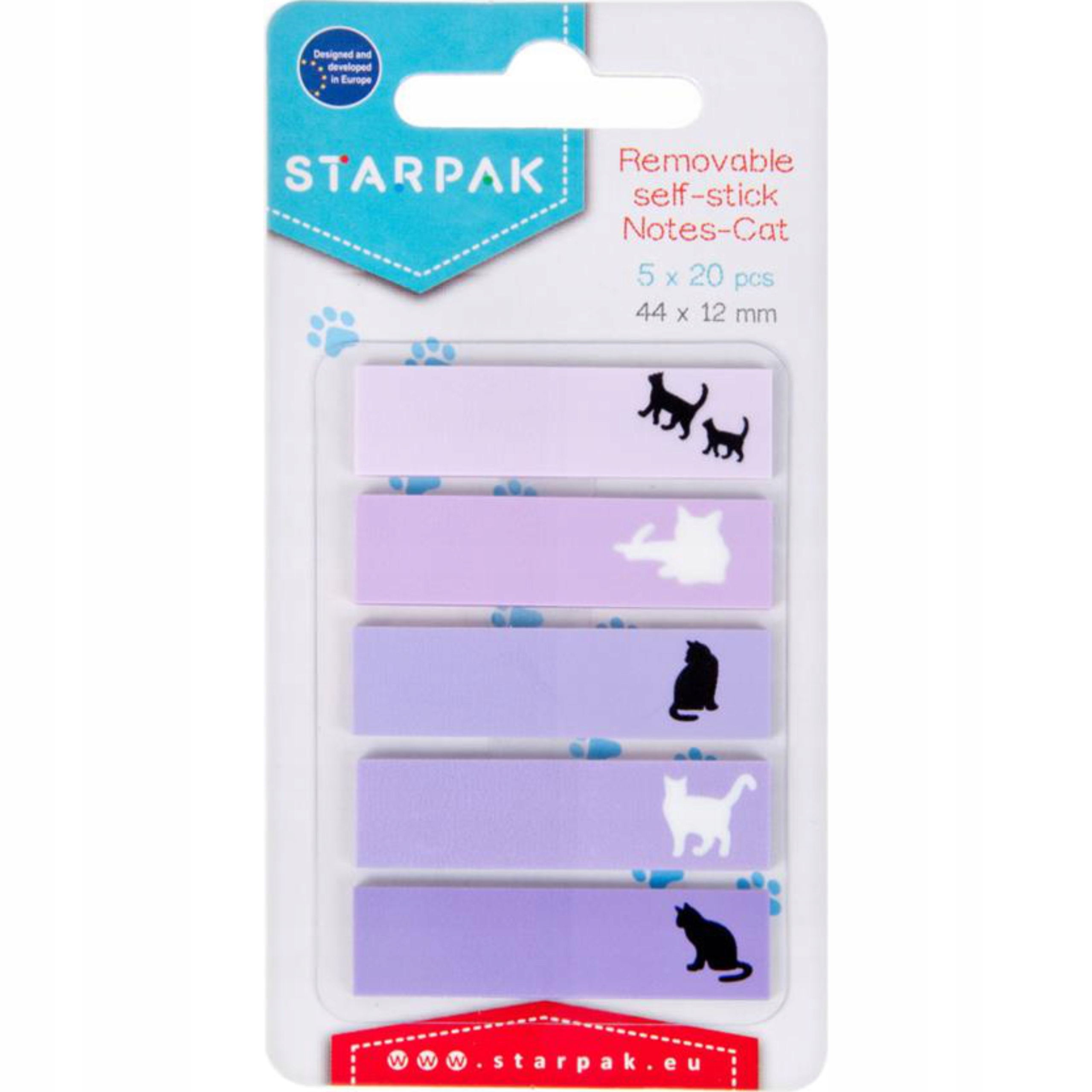 

Zakładki indeksujące 44x12 mm 5x20k Starpak koty