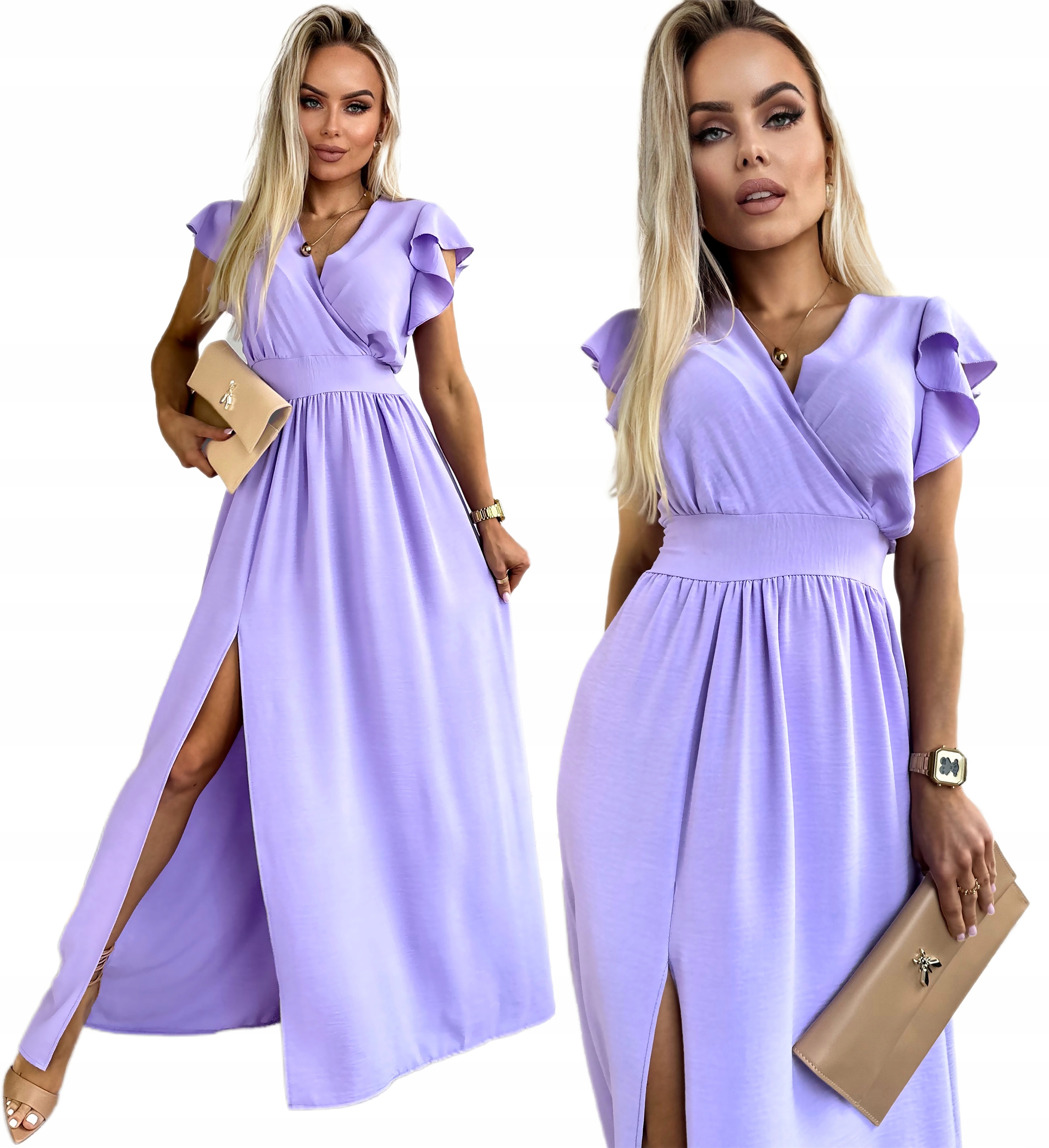 Elegantní dámské maxi Šaty s rozšířeným výstřihem, svatební hostina Sofia