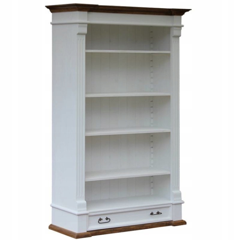 REGAŁ NA KSIĄŻKI DREWNIANY BIBLIOTECZKA BIAŁY DĄB Kod producenta 2772