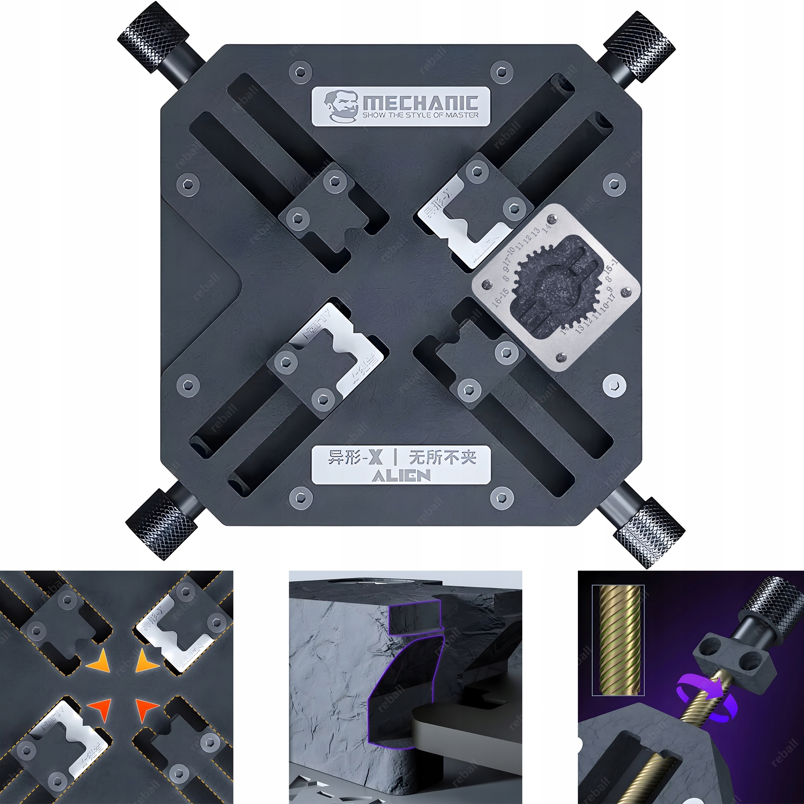 Oprava Iphone Ipad Xiaomi Huawei Držák Na Pcb Bga Mechanic Alien X v2.0
