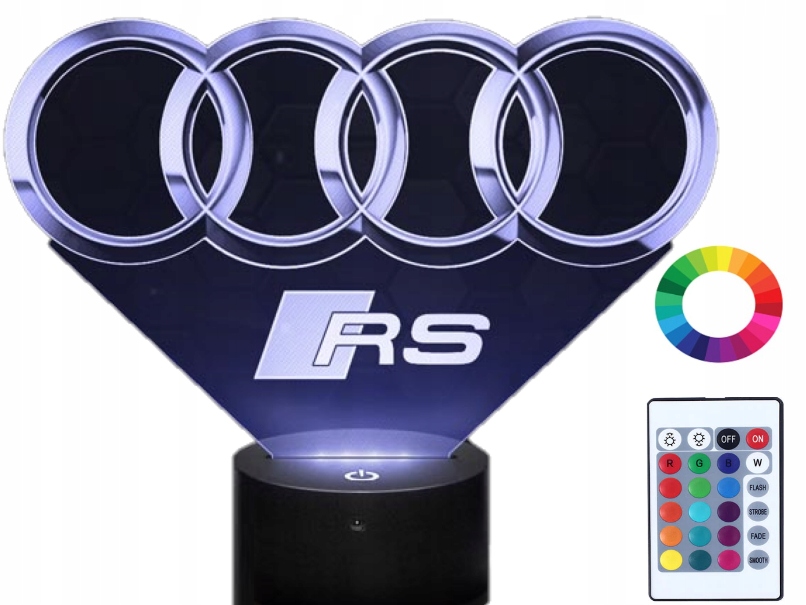 

Lampka Nocna z Imieniem Znak Audi Rs 3D Led Grawer