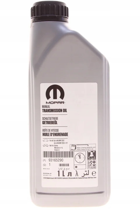 Olej Przedkładniowy 75W85 GL-4 1000ML 1L 93165290 Opel Oryginał Mopar Oe
