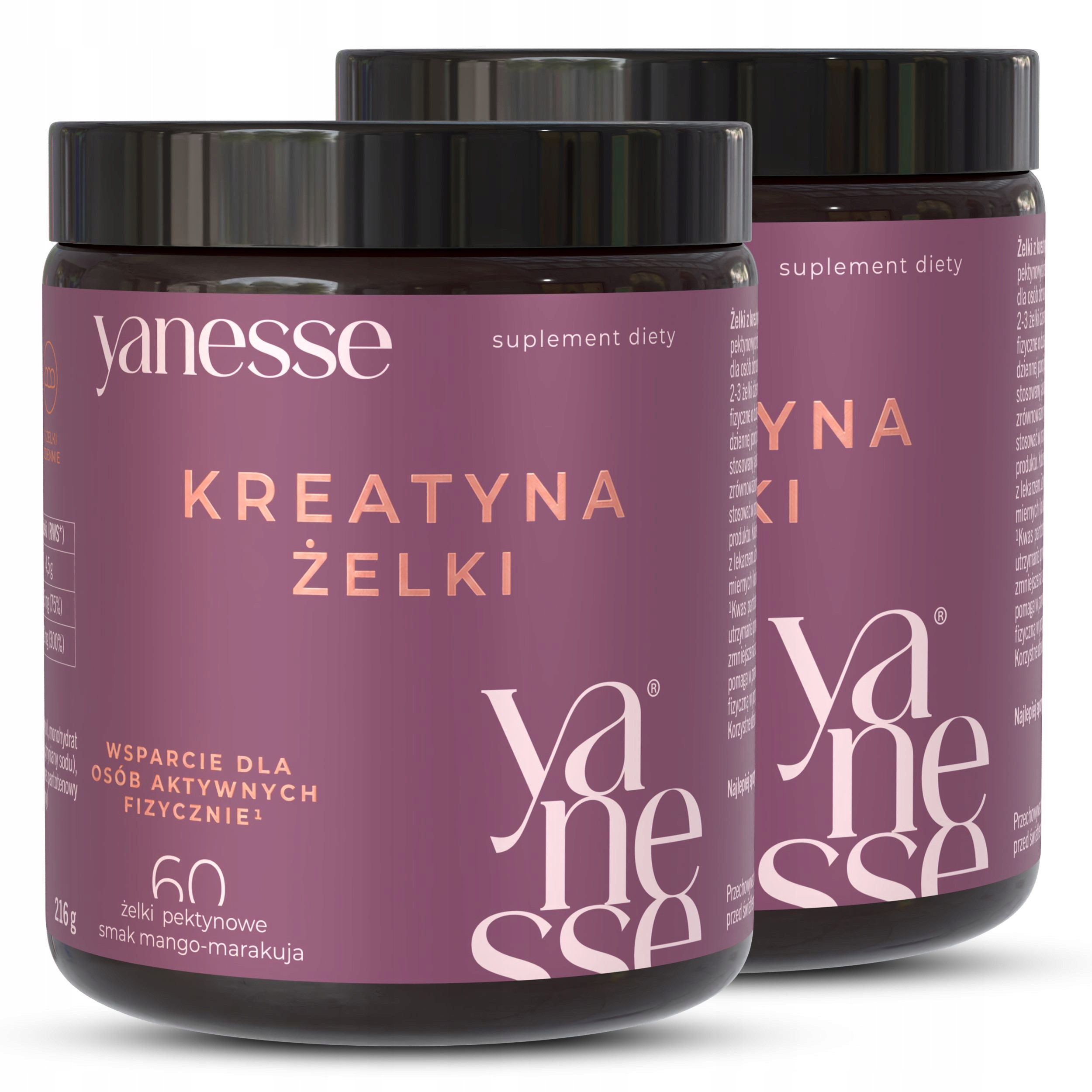 Kreatin Želé Monohydrát kreatinu Vitamín B6 4500 mg Yanesse 120 kusů