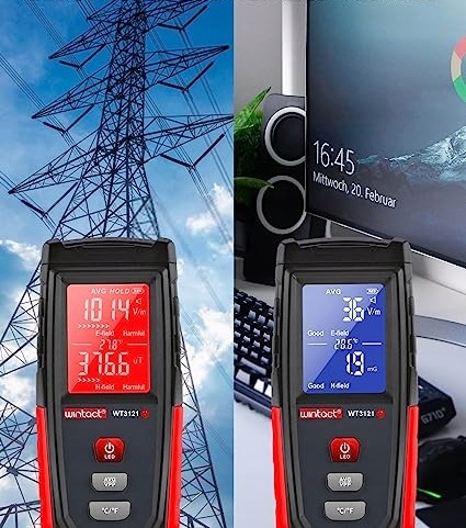 Miernik POLA ELEKTROMAGNETYCZNEGO tester fal 100uT Certyfikat CE