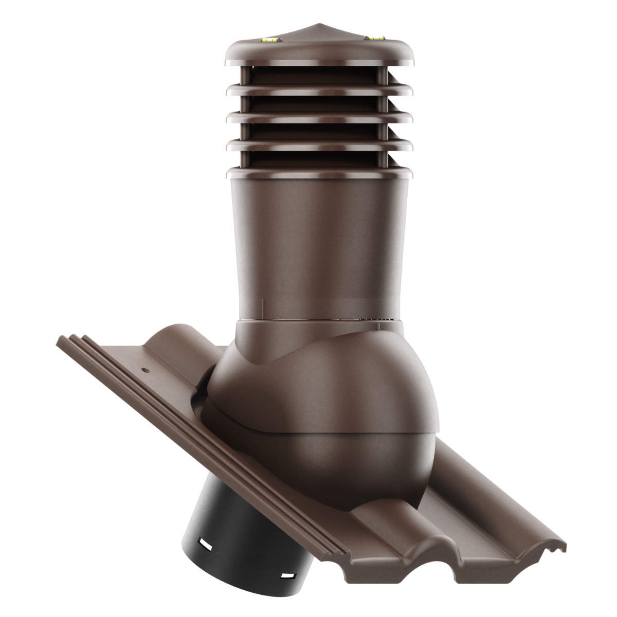 Větrací komín Smart fi150 střešní taška Braas Románská Hnědá