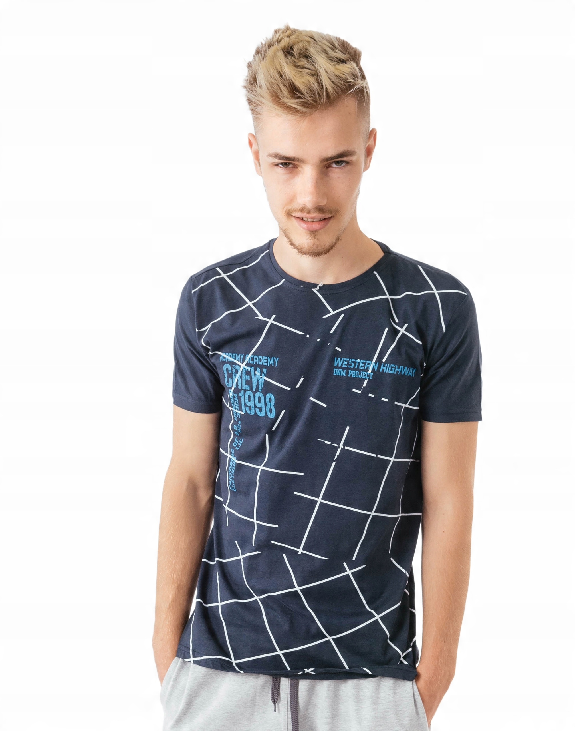 

Koszulka Podkoszulek Męski T-shirt Top KM09-08 r M