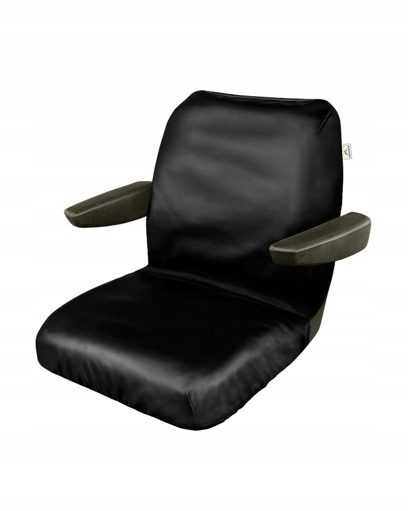 Pokrowiec ochronny na fotel koparki czarna mocna ekoskóra 49x51x95 cm JCB3