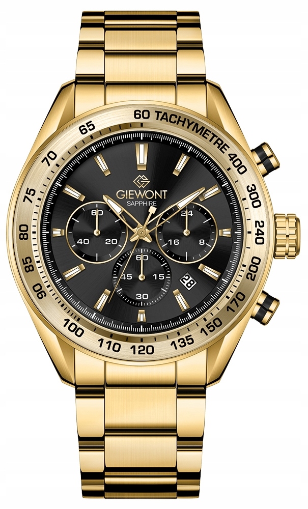 Pánské Hodinky Giewont Chronograph Sapphire Černé zlato GW9580-B4